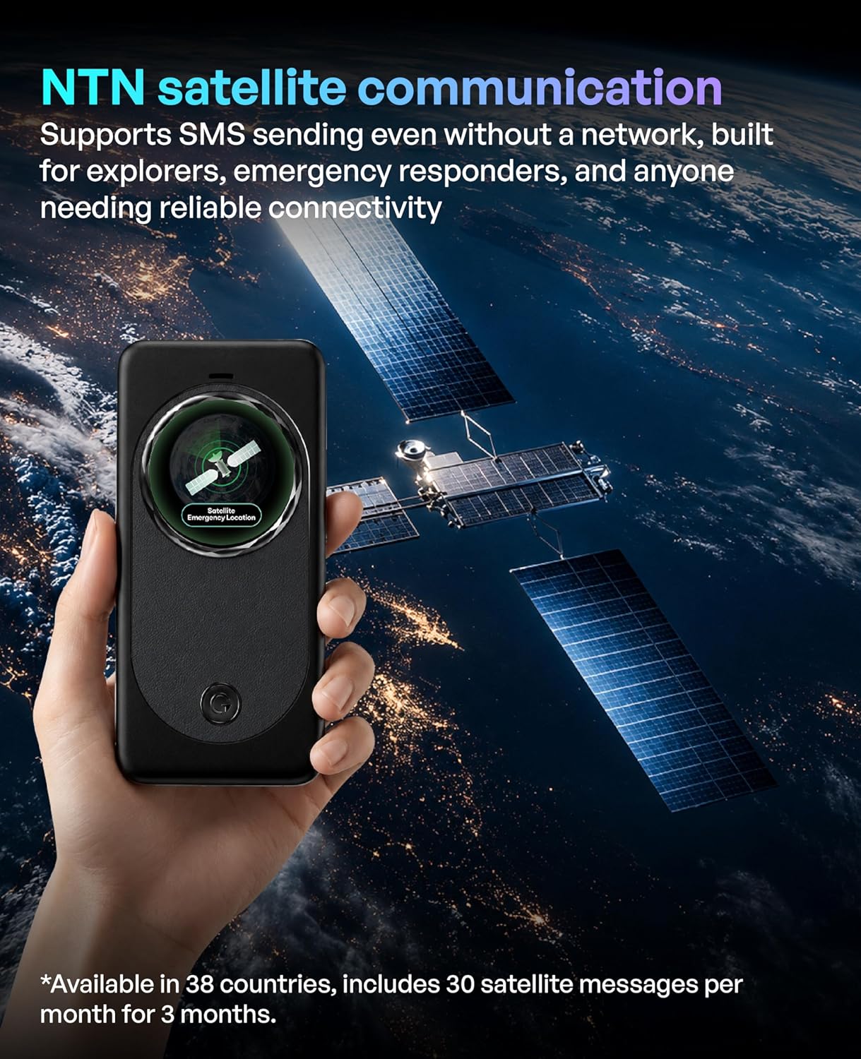 GlocalMe MeowGo G50Max 5G Mobile Hotspot, NTN Satellite Communication(SMS), Portable WiFi Hotspot for Travel in 200+ Regions, AI Smart Pocket WiFi with Lifetime Data, 12GB Per Year, No SIM Required - Image 2